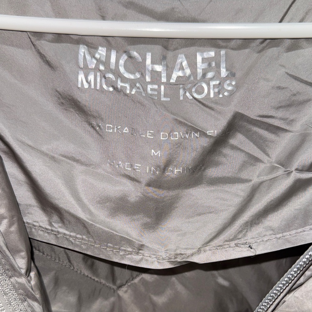 Michael Kors Packable Down Jacket Gray Silver - image 4